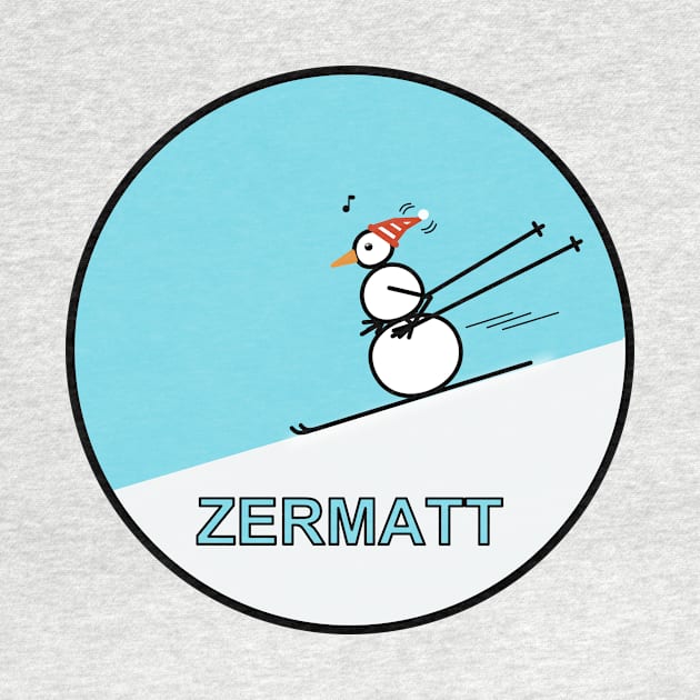 Frosty the Snowman skiing in Zermatt. by Musings Home Decor